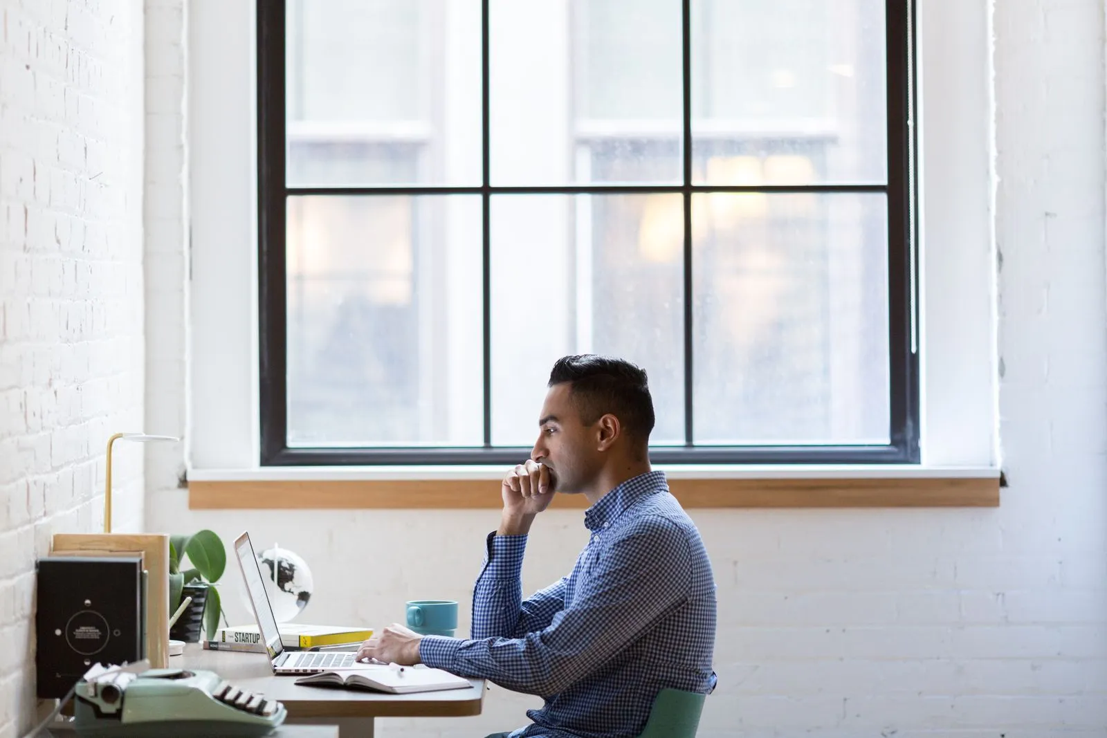 Focused professional applying to a job the day it was posted